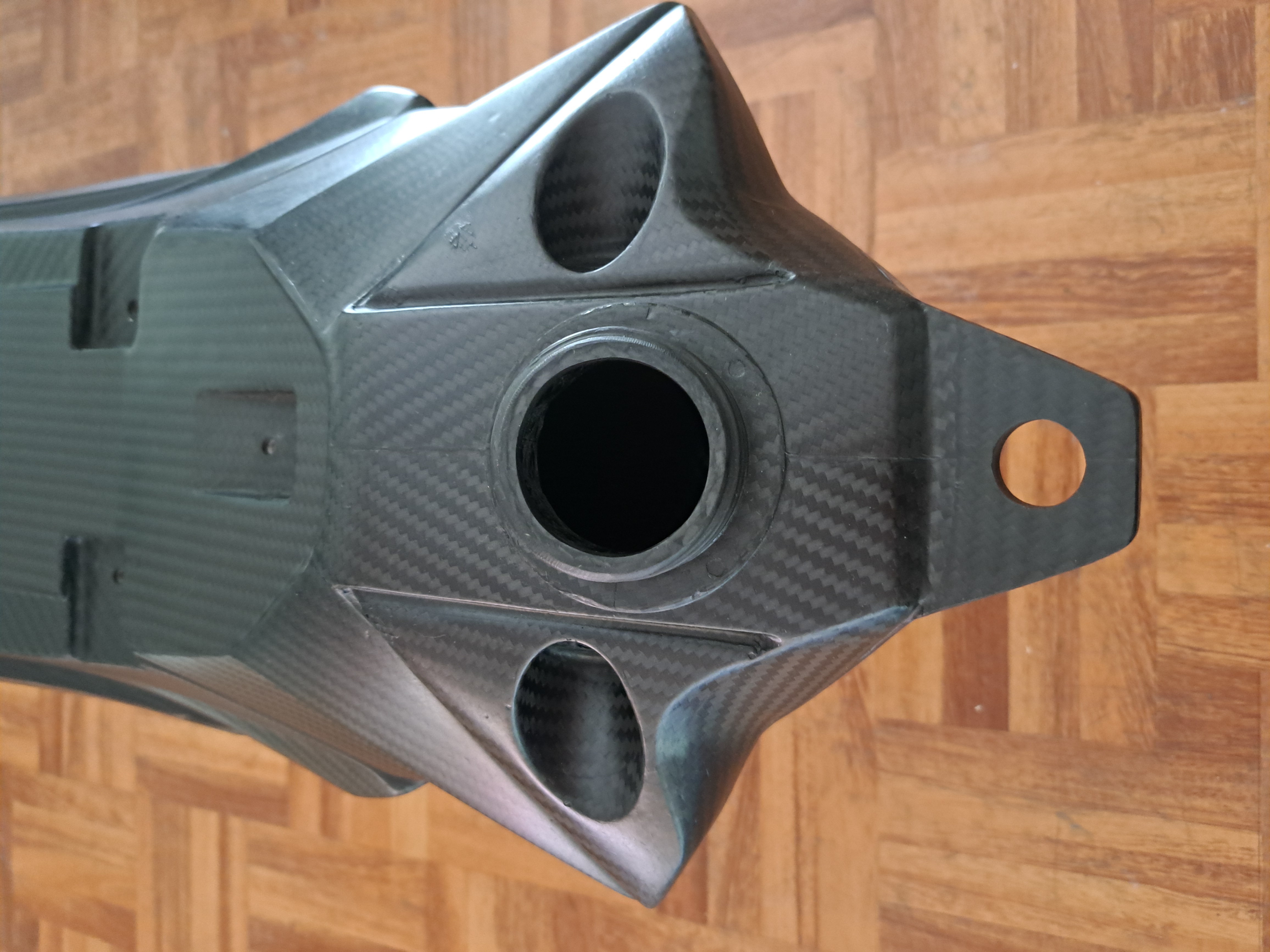 Carbon fiber motorcycle tank