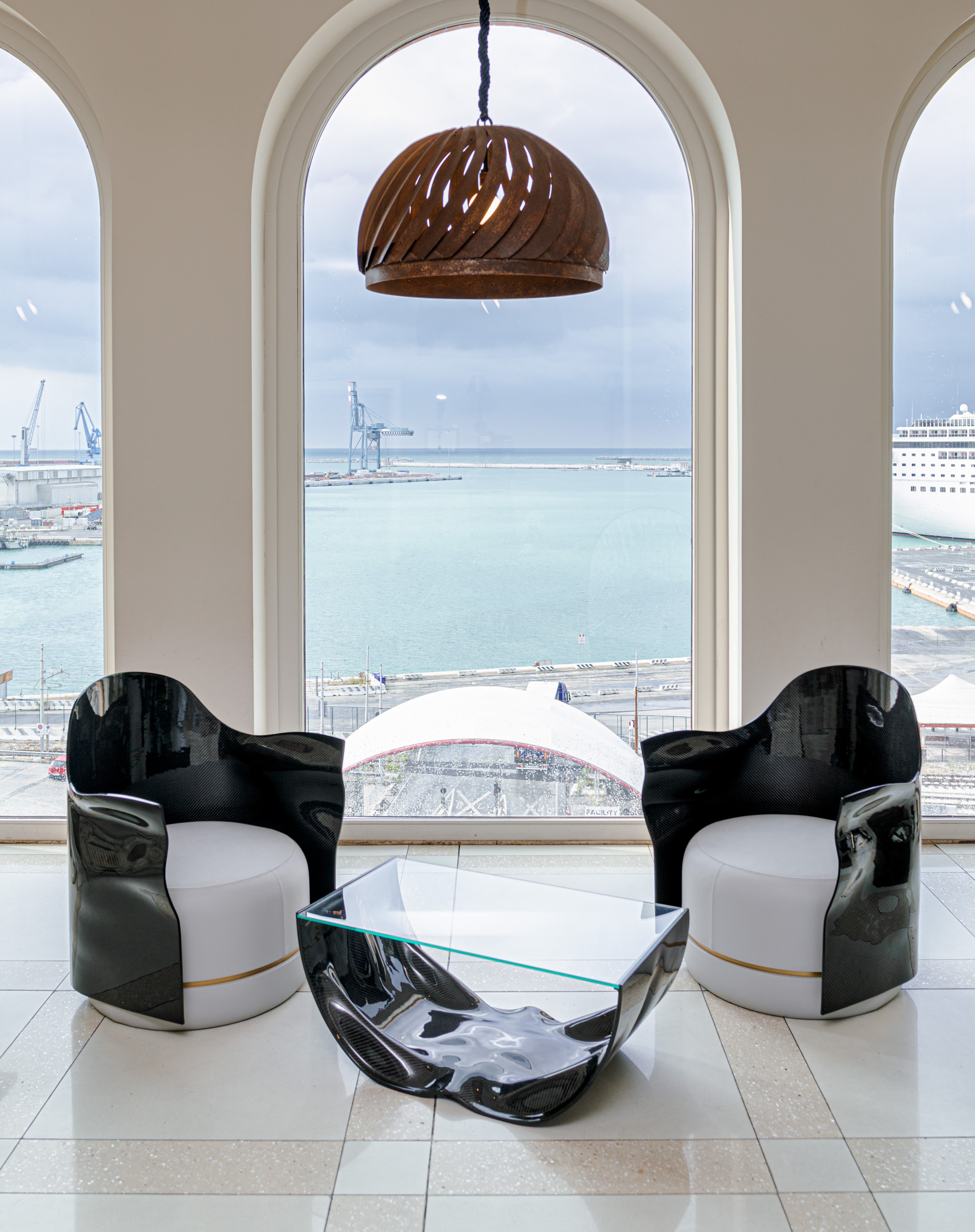Carbon fiber furniture detail
